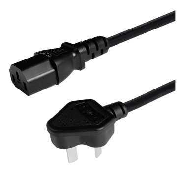 包尔星克 90度单色电脑主机电源线，MPPR0100 C13品字尾，黑色，10米，线材1.0mm² 售卖规格：1根