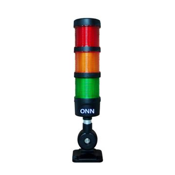 欧恩 LED三色设备警示灯，ONNM4-3ABFT-RYG-60(一体灯板) DC24V，黑色灯体 售卖规格：1个