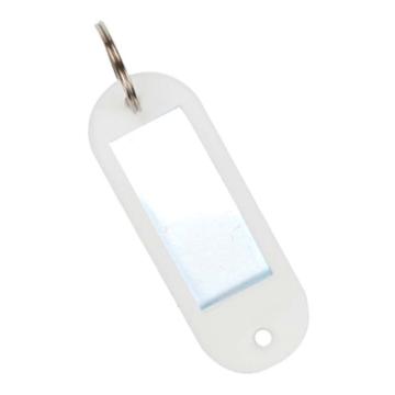 炬芯 塑料钥匙牌，ABS106 白色 4.7*2cm 100个/包 售卖规格：1包