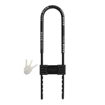 炬芯 U型锁，UY3505 总长35cm 宽10cm 锁梁外径13mm黑色 售卖规格：1个