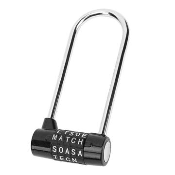 炬芯 U型长梁5位字母密码锁，ZUZ655L 黑色 锁体宽65mm 锁钩直径7mm 售卖规格：1个