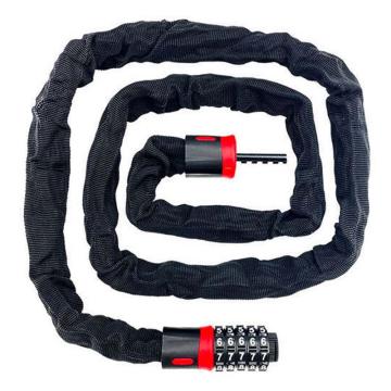 炬芯 密码链条锁，SLC160 链条粗6mm长度160cm 黑红 5位密码 售卖规格：1条