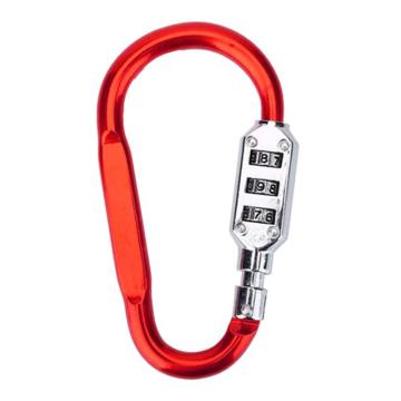 炬芯 铝合金密码锁挂扣，ALD651 小号 红色 锁钩直径6mm 售卖规格：1个