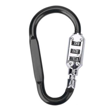 炬芯 铝合金密码锁挂扣，ALD655 小号 黑色 锁钩直径6mm 售卖规格：1个