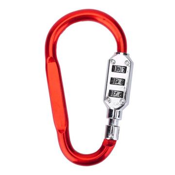 炬芯 铝合金密码锁挂扣，ALD911 大号 红色 锁钩直径8mm 售卖规格：1个