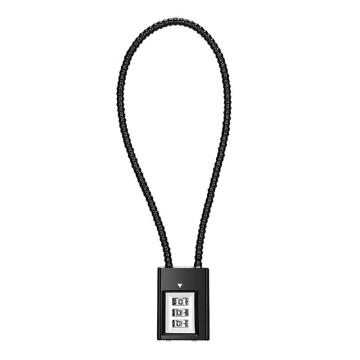 炬芯 钢丝绳密码锁，ZLC380 锁体宽35mm 黑色 钢丝绳长度38cm 售卖规格：1个