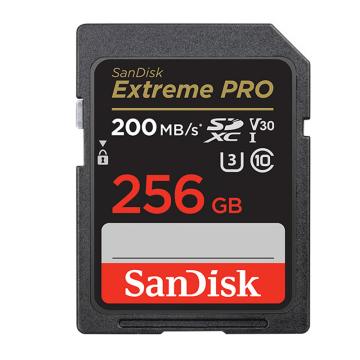 闪迪/SanDisk SD存储卡，SDSDXXY-256G-ZN4IN U3 C10 V30 4K至尊超极速版数码相机内存卡 读速200MB/s 写速140MB/s 售卖规格：1片