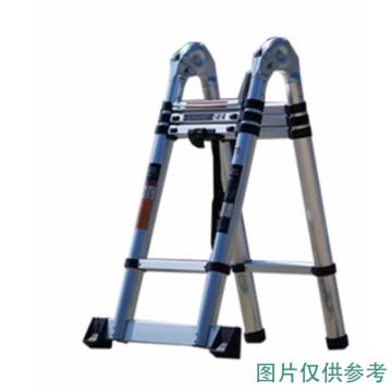 镁多力 升降工程折叠梯子加厚铝合金伸缩梯子，多功能梯3.3+3.3米=直梯6.6米 售卖规格：1台
