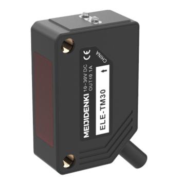 明治 方型激光传感器，ELE-TM30N 对射，线缆2m，检测距离：0-30m（可调节），NPN，光斑尺寸：Φ60mm/30m 售卖规格：1个