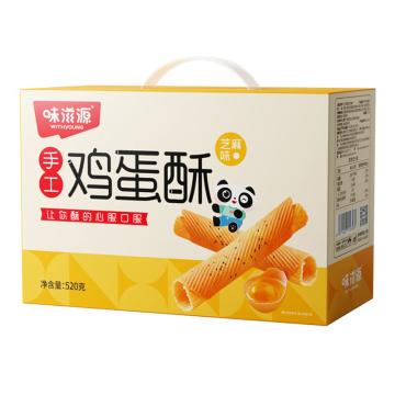 味滋源 糕点，鸡蛋酥 芝麻味 520g （一件代发） 售卖规格：1盒