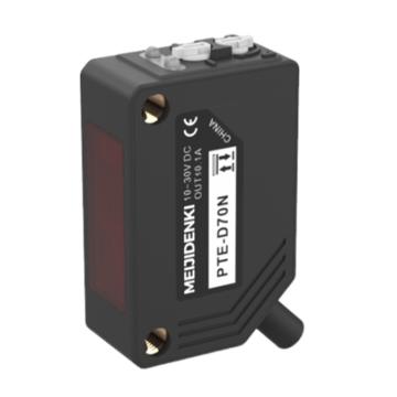 明治 方型光电传感器，PTE-D70P 漫反射，线缆2m，检测距离：5-1000mm（可调节），PNP，红光，光斑尺寸：Φ50mm/1000mm 售卖规格：1个