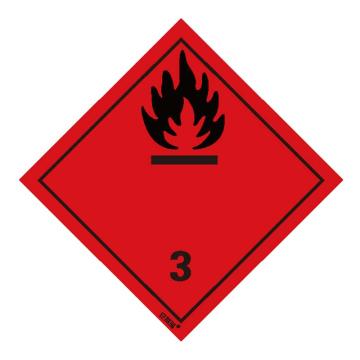 安赛瑞 危险品标识（易燃液体，3），20×20cm，32105 售卖规格：20片/包