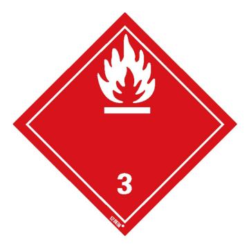 安赛瑞 危险品标识（易燃液体，3），10×10cm，39709 售卖规格：20片/包