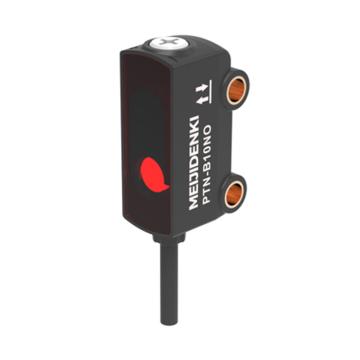 明治 方型光电传感器，PTN-B10NO 背景抑制型漫反射，线缆2m，检测距离：100mm(可调)，NPN，红光，（小尺寸方型） 售卖规格：1个
