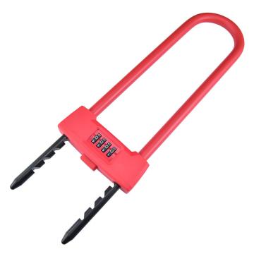安赛瑞 U型锁玻璃门锁 红色 76×332mm，430831 售卖规格：1个