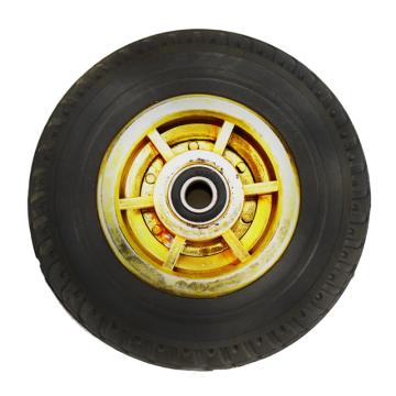 海斯迪克 工业橡胶脚轮，HKT-13 轻型5寸单配 轻音轮高弹平板车推车轮子【2只装】 售卖规格：2只/组