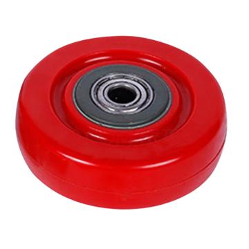 海斯迪克 PVC红色单配脚轮，HKZ-20 5寸单轮 手推车轱辘工业轮子（2个起售） 售卖规格：1个