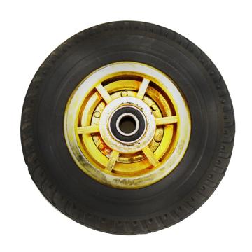 海斯迪克 高弹力轻音脚轮，HK-534 8寸单配 工业重型平板车手推车轮橡胶万向轮子 售卖规格：1个