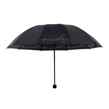 天堂伞 晴雨两用雨伞防晒防紫外线太阳伞大号抗风遮阳折叠伞，31157E城市星空 售卖规格：1把