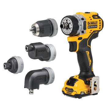 得伟/Dewalt 锂电无刷多功能头电钻起子1x2.0Ah电池套装，DCD703D1-A9 12V 售卖规格：1把