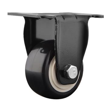 海斯迪克 黑色金钻轮，HKZ-23 2寸定向轮 PVC双轴承家具轮轱辘办公椅轻音脚轮（4个起售） 售卖规格：1个