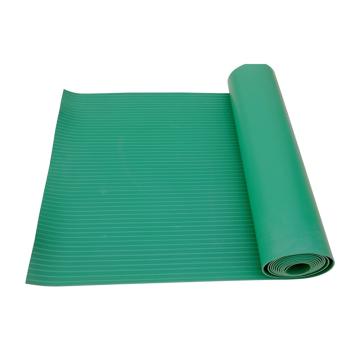 安招 防滑绝缘橡胶板，绿色条纹，6mm，15KV，1*10米 售卖规格：1卷