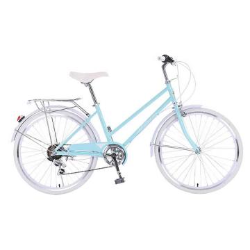 凤凰 女士自行车，小清新 蓝 24寸 碳钢车架 铝合金轮圈 售卖规格：1辆