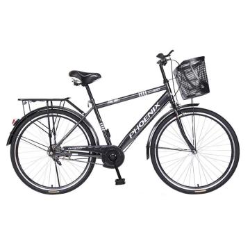 凤凰 男士自行车，马斯特 黑色 26寸 单速 碳钢车架 铝合金轮圈 售卖规格：1辆