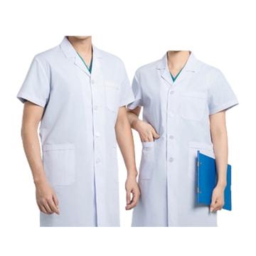 英格杰家 医护实验室涤棉白大褂，TL8018 160-190，短袖男女同款（下单备注尺码） 售卖规格：1件