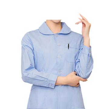 英格杰家 医护实验室涤棉白大褂，TL8016，蓝色 160-190，长袖套装 女款（下单备注尺码） 售卖规格：1套