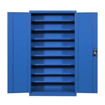 京图尚冠 重型工具柜双开门内含八层隔板，JG257 1000×500×1800mm,1000×500×1800mm全蓝色 售卖规格：1台