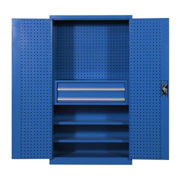 京图尚冠 多功能重型工具柜带工具挂板二抽内二层板，JG259 1000×500×1800mm,1000×500×1800mm全蓝色 售卖规格：1台