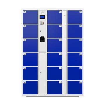 Raxwell 智能电子存包柜18门,1280×460×1800mm,人脸识别型,蓝色，RHAS0035 售卖规格：1台