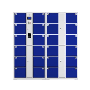 Raxwell 智能电子存包柜24门,1700×460×1800mm,指纹型,蓝色，RHAS0036 售卖规格：1台