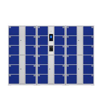 Raxwell 智能电子存包柜36门,2550×460×1800mm,人脸识别型,蓝色，RHAS0037 售卖规格：1台