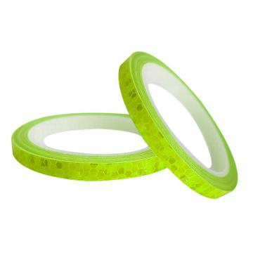 安赛瑞 安全帽警示反光贴-荧光绿，晶格反光材料，10mm×8m，13304 售卖规格：2卷/包