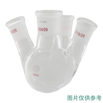 亚速旺/Asone 四口烧瓶(斜口) 250ml 19×19×19×19，CC-6639-03 售卖规格：1个