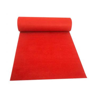 苏识 一次性平面地毯，JJ015，50×4m 红色 厚2mm 聚酯纤维 售卖规格：1卷