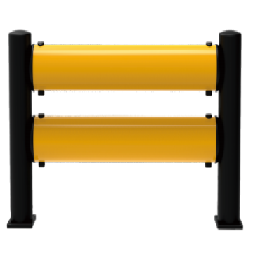 VILNOW φ125双轨设施护栏，立柱直径125mm黑色，横杆φ125mm，2米/套