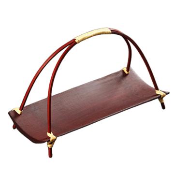 淮风 托盘，HF-GDTP 竹编提篮糕点,褐色 18.5×7.5×12cm 售卖规格：1个
