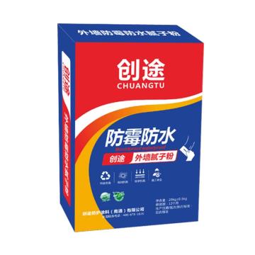 创途/CHUANGTU 外墙防霉耐水腻子粉，外墙防霉耐水腻子粉，白色 售卖规格：20千克/包