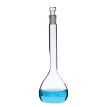 垒固 容量瓶,Boro 3.3,透明色 ，B-037806，100ml，A级，NS 12/14,玻璃塞，2个/盒，B-037806 售卖规格：1盒
