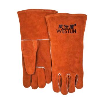 威仕盾 焊接手套，G-0392 橙红色，均码，35cm 售卖规格：1副