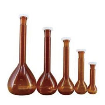 申迪 容量瓶，SLCG0015 50ml，高硼硅玻璃，棕色 售卖规格：10只/盒