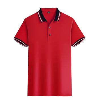 英格杰家 夏季冰丝polo衫工作服，ZC85954，大红 S-4XL（下单备注尺码，印制需咨询） 售卖规格：1件