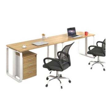 臻远 办公桌员工办公并排双人位（含柜椅），ZYBGZ-L-07 2400*600*750mm 售卖规格：1套