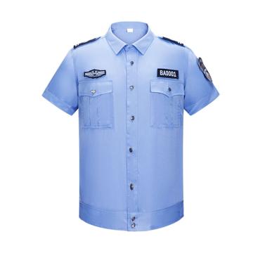 英格杰家 春夏季保安作训服制服可定制，JFBACY001，蓝色短袖 160-190，（配标贴）下单备注尺码 售卖规格：1件