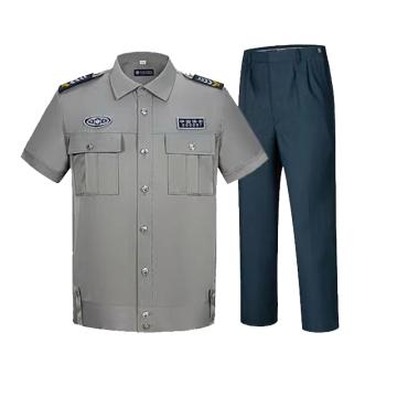 英格杰家 春夏季保安作训服制服可定制，JFBACY001+JFBAF003，灰色短袖套装 160-190，（配标贴）下单备注尺码 售卖规格：1套