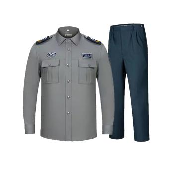 英格杰家 春夏季保安作训服制服可定制，JFBACY002+JFBAF003，灰色长袖套装 160-190，（配标贴）下单备注尺码 售卖规格：1套