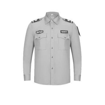 英格杰家 春夏季保安作训服制服可定制，JFBACY002，灰色长袖 160-190，（配标贴）下单备注尺码 售卖规格：1件